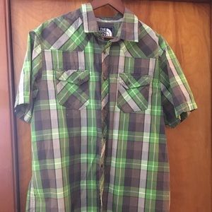 Mens Northface button down shirt